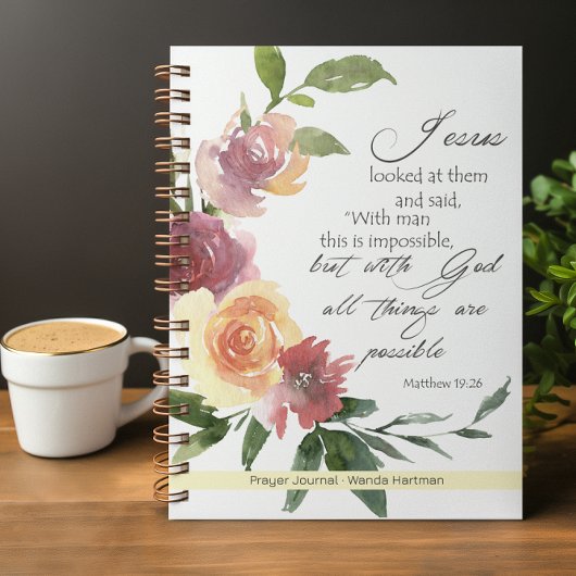 バイブルパーソナライズされた聖句スパイラル祈りの言葉ジャーナル ノートブック