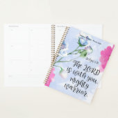 バイブルパーソナライズされた聖句フローラスパイラル プランナー手帳 (ディスプレー)