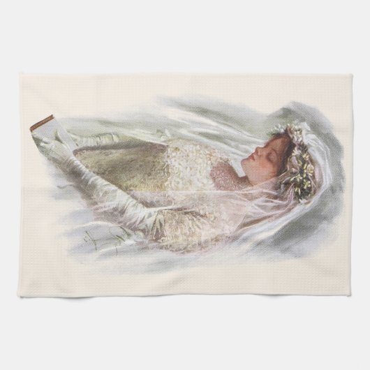バイブルビクトリアンハリソン・フィッシャーのヴィンテージ花嫁 キッチンタオル (横)