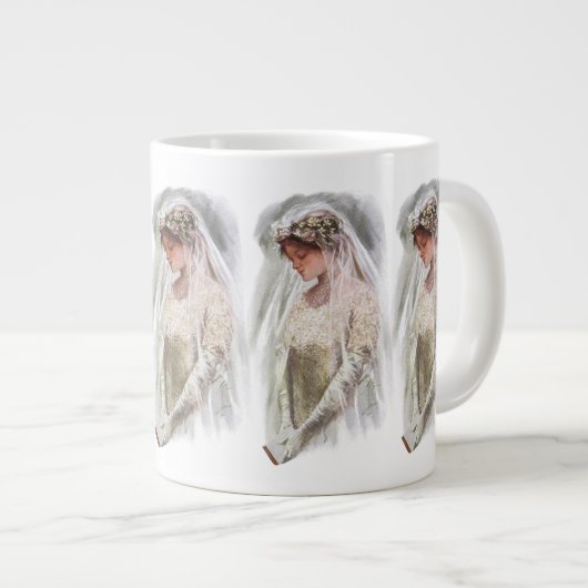 バイブルビクトリアンハリソン・フィッシャーのヴィンテージ花嫁 ジャンボコーヒーマグカップ (正面右)