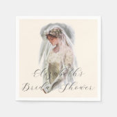 バイブルビクトリアンハリソン・フィッシャーのヴィンテージ花嫁 スタンダードカクテルナプキン (正面)