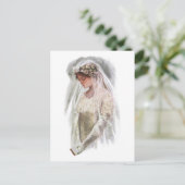 バイブルビクトリアンハリソン・フィッシャーのヴィンテージ花嫁 ポストカード (スタンド正面)