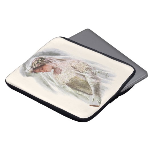 バイブルビクトリアンハリソン・フィッシャーのヴィンテージ花嫁 ラップトップスリーブ (正面上部)