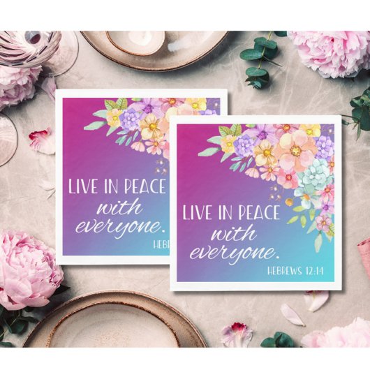 バイブルフローラスクエアナプキンズ スタンダードランチョンナプキン