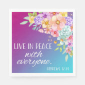 バイブルフローラスクエアナプキンズ スタンダードランチョンナプキン (正面)