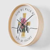 バイブルモダンフローラクロス 壁時計 (傾斜)