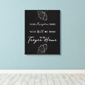 バイブルモダン引用文祈りの言葉パーソナライズされたファミリー名 キャンバスプリント (インサイチュ (ウッドフロア))