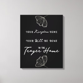 バイブルモダン引用文祈りの言葉パーソナライズされたファミリー名 キャンバスプリント
