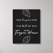 バイブルモダン引用文祈りの言葉パーソナライズされたファミリー名 キャンバスプリント (正面)