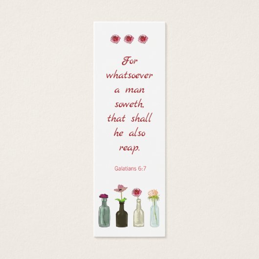 バイブルユニーク引用水彩花ブックマーク (正面)