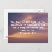 バイブルヴェルセウィズダム引用文ことわざ格言1:7 ポストカード (正面/裏面)