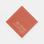 バイブル与え感謝してい聖なる書物、 経典オレンジサンクスギビング スタンダードランチョンナプキン (角)