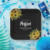 バイブル引用文ひまわりモダン ペーパープレート (パーティー)