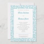 バイブル引用文ウィンターブルーベリーエレガントな結婚式 招待状 (裏面)