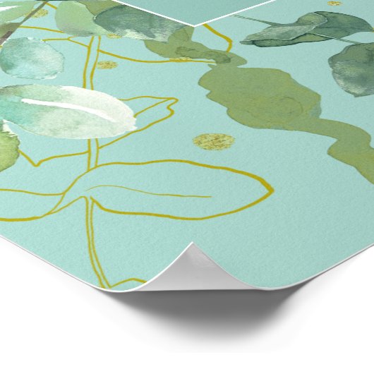 バイブル引用文ピースメーカー聖なる書物、 経典ユーカリプタス ポスター (角)