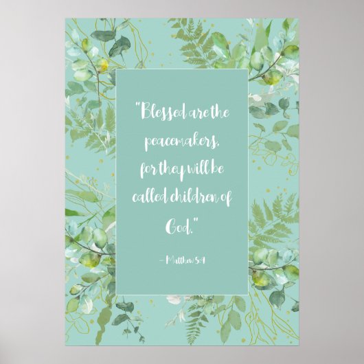 バイブル引用文ピースメーカー聖なる書物、 経典ユーカリプタス ポスター (正面)