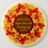 バイブル引用文紅葉感謝祭コロッサル 缶バッジ (正面)