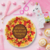 バイブル引用文紅葉感謝祭9" ペーパープレート (パーティー)