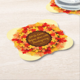 バイブル引用文紅葉感謝祭 ペーパーコースター