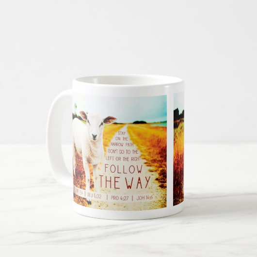 バイブル後を追引用文ザウェイ コーヒーマグカップ (正面左)