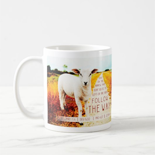 バイブル後を追引用文ザウェイ コーヒーマグカップ (左)