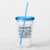 バイブル感動的シーブルーの詩の波 アクリルタンブラー (裏面)