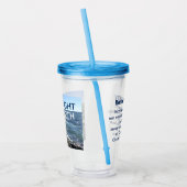 バイブル感動的シーブルーの詩の波 アクリルタンブラー (左)