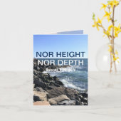 バイブル感動的シーブルーの詩の波 カード (黄色い花)