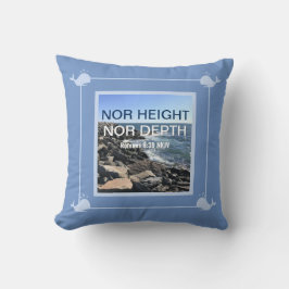 バイブル感動的シーブルーの詩の波 クッション