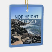 バイブル感動的シーブルーの詩の波 セラミックオーナメント (右)