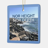 バイブル感動的シーブルーの詩の波 セラミックオーナメント (左)