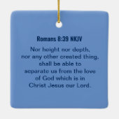 バイブル感動的シーブルーの詩の波 セラミックオーナメント (裏面)