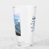 バイブル感動的シーブルーの詩の波 タンブラーグラス (左)