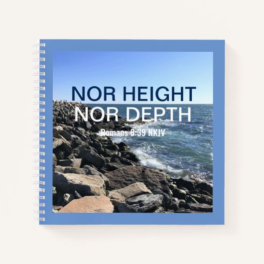バイブル感動的シーブルーの詩の波 ノートブック (正面)