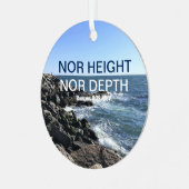 バイブル感動的シーブルーの詩の波 メタルオーナメント (正面左)