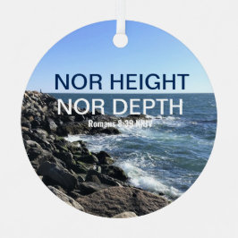 バイブル感動的シーブルーの詩の波 メタルオーナメント