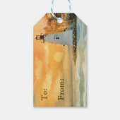 バイブル感動的バースライトハウスサンセット ギフトタグ (正面)