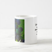 バイブル感動的バース恵み紫ブドウ コーヒーマグカップ (中央)