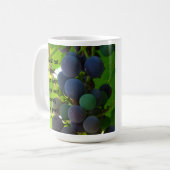 バイブル感動的バース恵み紫ブドウ コーヒーマグカップ (正面左)
