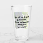 バイブル感動的バース恵み紫ブドウ タンブラーグラス (裏面)