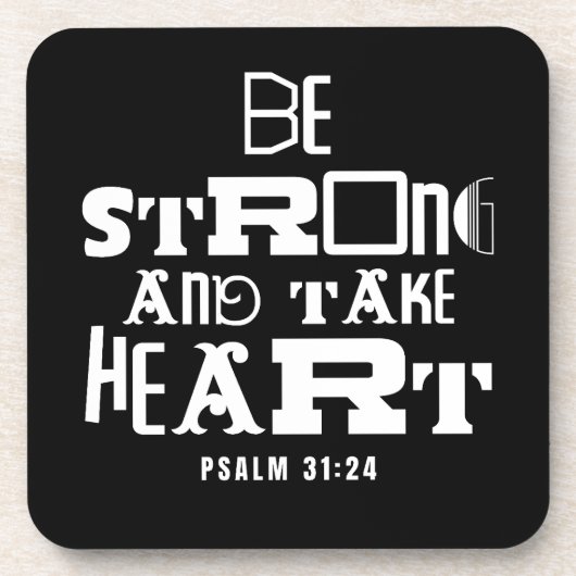 バイブル感動的引用文が強くハートを取る コースター (正面)