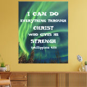 バイブル感動的引用文ノーザンライト キャンバスプリント (インサイチュ (リビング))