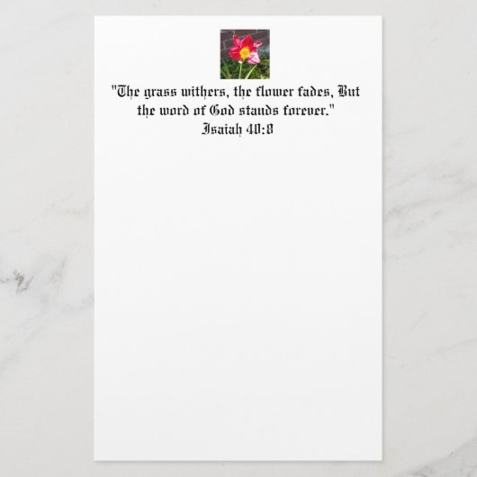 バイブル感動的引用文 便箋 (正面)