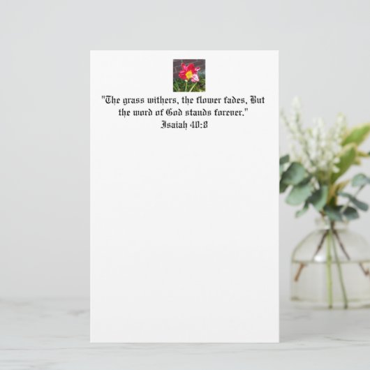 バイブル感動的引用文 便箋 (スタンド正面)