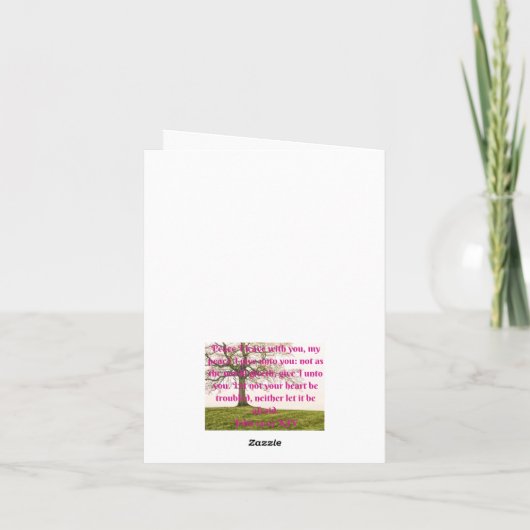 バイブル感動的引用文、信仰 カード (裏面)