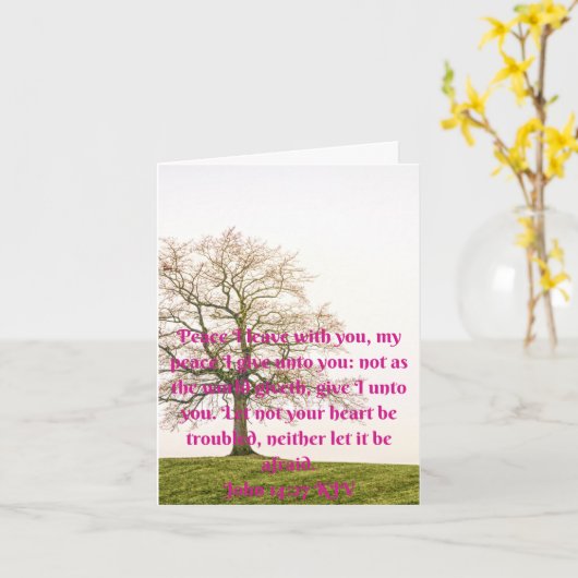 バイブル感動的引用文、信仰 カード (黄色い花)