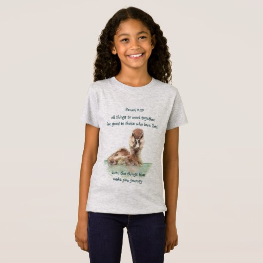 バイブル感動的引用文Rom 8:28一緒にT Tシャツ (正面フル)