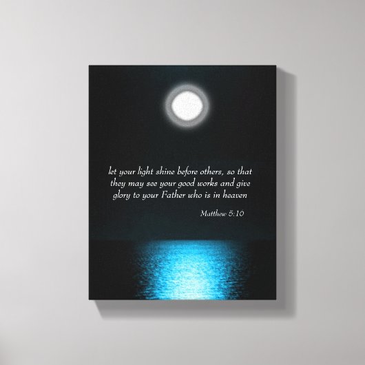 バイブル感動的聖なる書物、 経典あなたの光を輝かせる キャンバスプリント (正面)