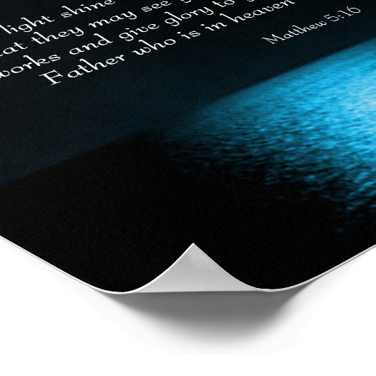 バイブル感動的聖なる書物、 経典あなたの光を輝かせる ポスター (角)