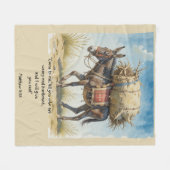 バイブル感動的聖なる書物、 経典引用文マット フリースブランケット (正面(横))